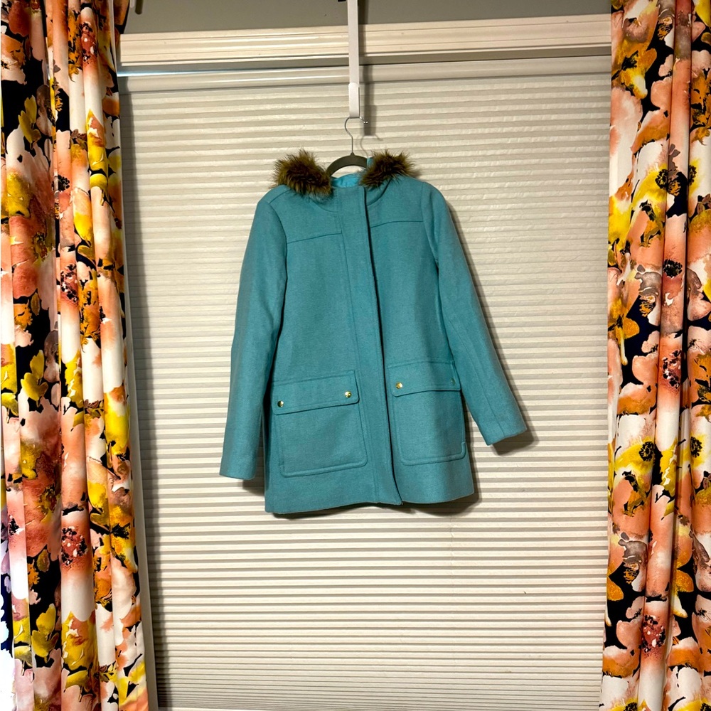 Like new J.Crew chateau pale blue coat 6